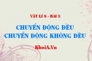 Chuyển động đều là gì? Chuyển động không đều là gì? Công thức tính vận tốc trung bình của chuyển động không đều - Vật lí 8 bài 3